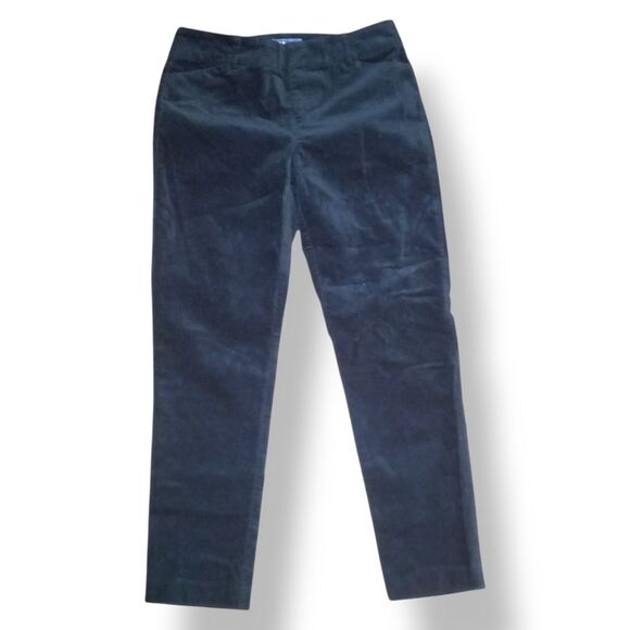 Old Navy Velvet Pixie Mid Rise Pants-Size 4-Pine Green-Pockets-Velour-Pockets - Picture 2 of 9